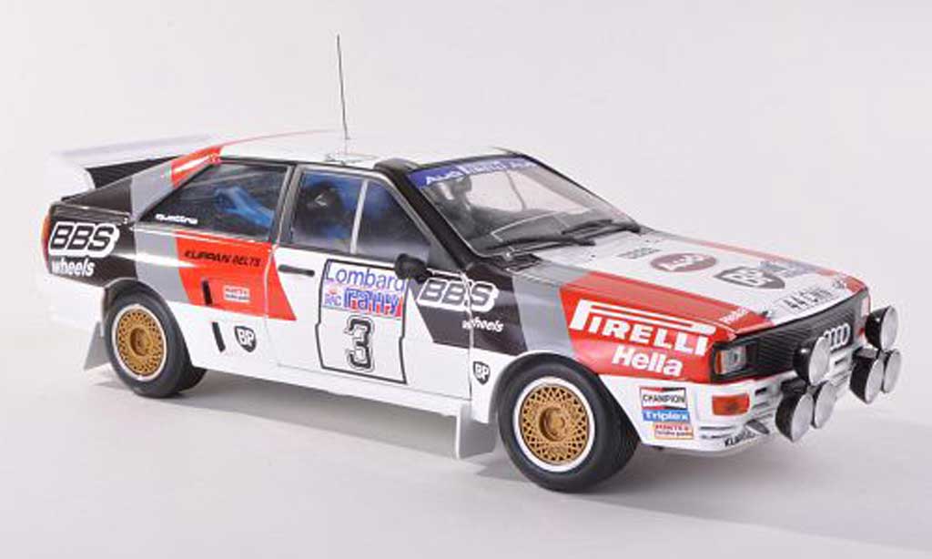 Audi Quattro 1/43 Sun Star A2 No.3 Pirelli/BBS Rally Grande-Bretagne 1983 S. Blomqvist/B.Cederberg modellino in miniatura