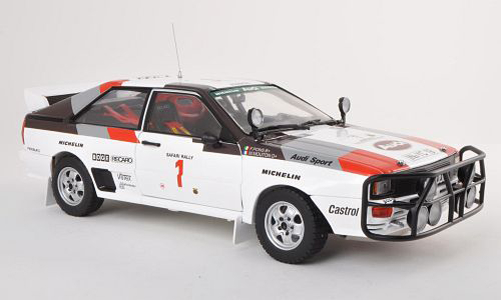 Audi Quattro 1/18 Sun Star A1 No.1 Safari Rally 1983 M.Mouton/F.Pons modellino in miniatura