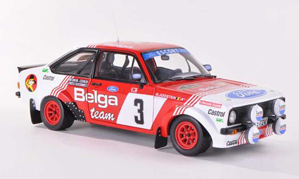 Ford Escort MK2 1/18 Sun Star MK2 1800 No.3 Belga Rally Bianchi 1982 modellino in miniatura