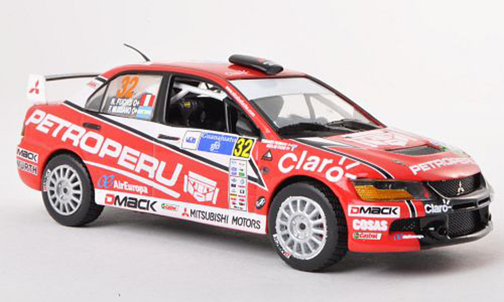 Mitsubishi Lancer Evolution IX 1/43 Vitesse Evolution IX No.32 Petroperu Rally Guanajuato Mexiko 2012 N.Fuchs/F.Mussano modellino in miniatura
