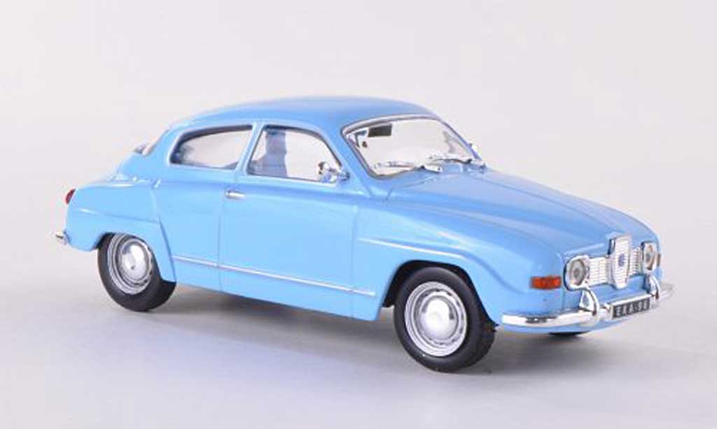 Saab 96 1/43 WhiteBox blu modellino in miniatura