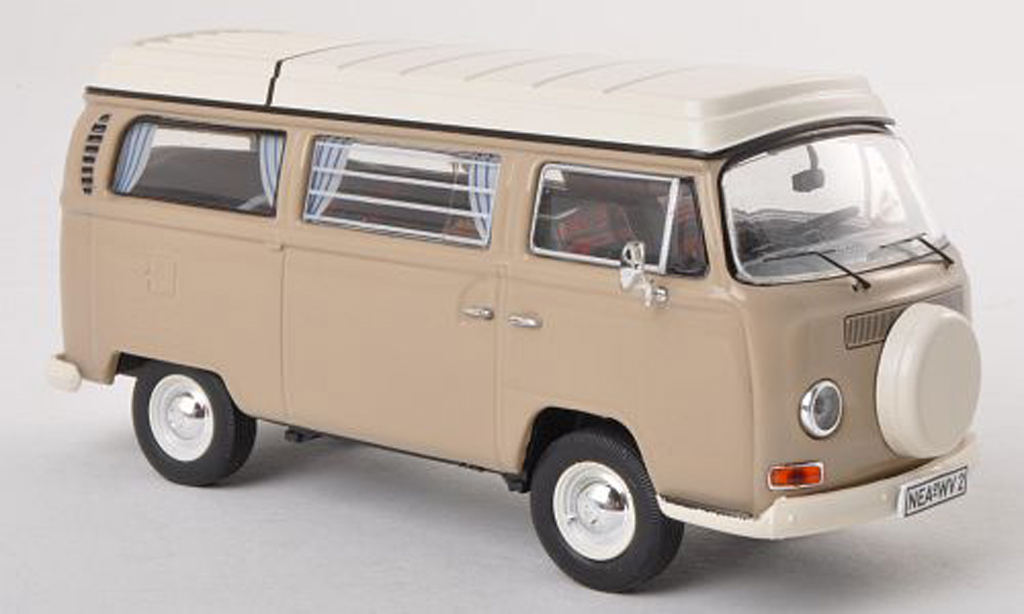Volkswagen T2 A 1/43 Premium ClassiXXs A Camping (neues toit rabattable Ersatzrad) grigio modellino in miniatura