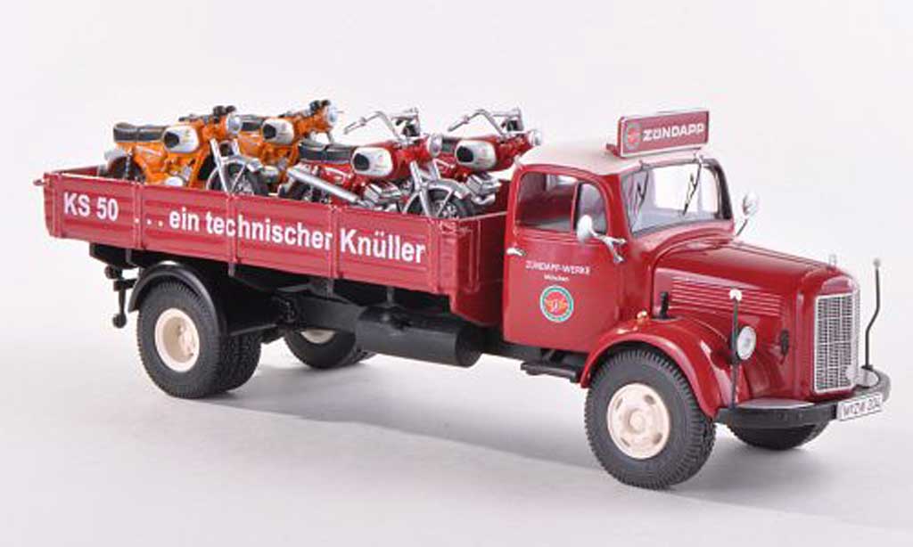 Mercedes L3500 1/43 Premium ClassiXXs Platform/ 4 Zundapp KS Zundapp modellino in miniatura
