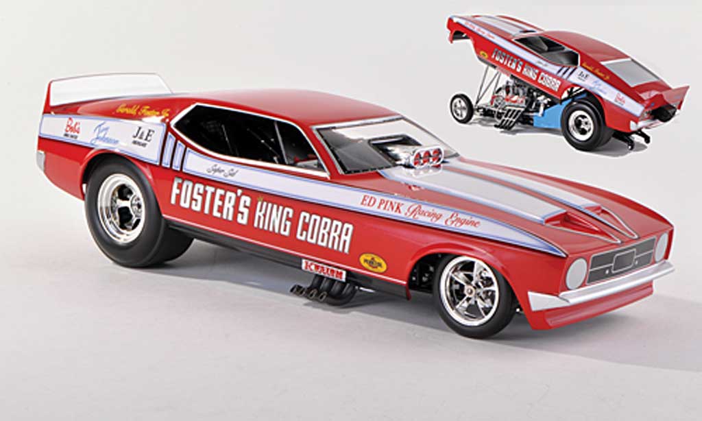 Ford Mustang 1972 1/43 Ertl 1972 NHRA Funny Car Foster's King Cobra modellino in miniatura