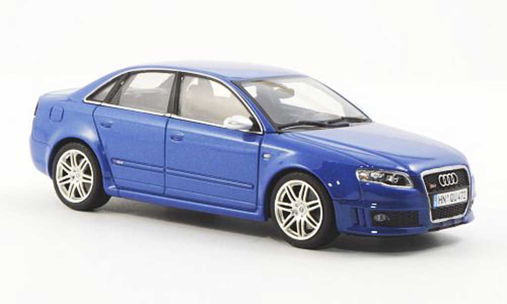 Audi RS4 1/43 Minichamps (Typ B7) blu 2006 modellino in miniatura