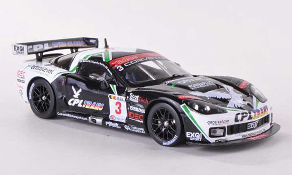 Chevrolet Corvette C6 1/43 IXO STI S206 C6 R No.3 CPL Trans 24h Spa 2009 O.Gavin/J.Ruffier/M.Soulet/B.Longin modellino in miniatura
