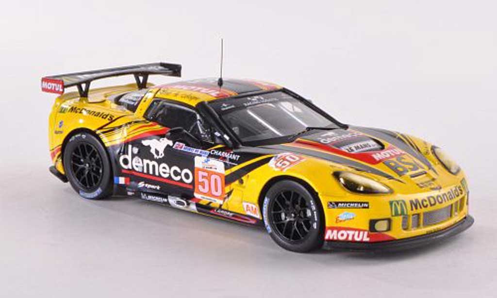 Chevrolet Corvette C6 1/43 IXO C6 ZR1 No.50 demeco/Motul/McDonald s 24h Le Mans 2011 P.Bornhauser/J.Canal/G.Gardel modellino in miniatura
