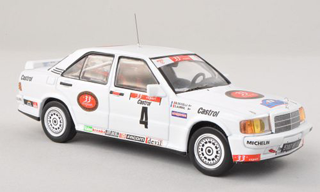 Mercedes 190 E 1/43 IXO E 2.3-16 No.4 33 Export Tour voiture 1986 D.Auriol/B.Occelli modellino in miniatura