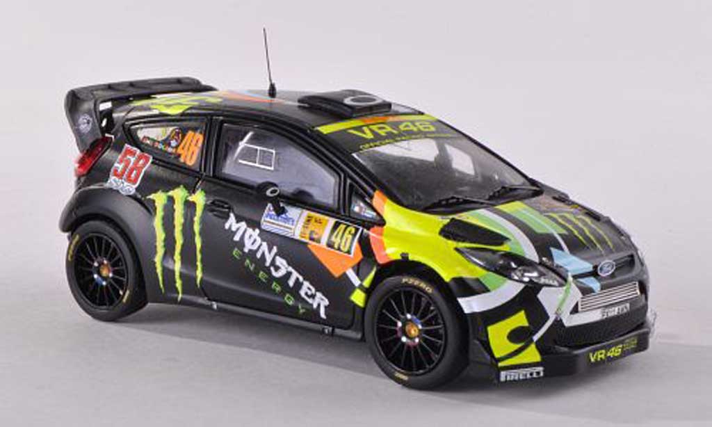 Ford Fiesta WRC 1/43 IXO WRC No.46 Monster Monza Rally 2011 V.Rossi/C.Cassina modellino in miniatura