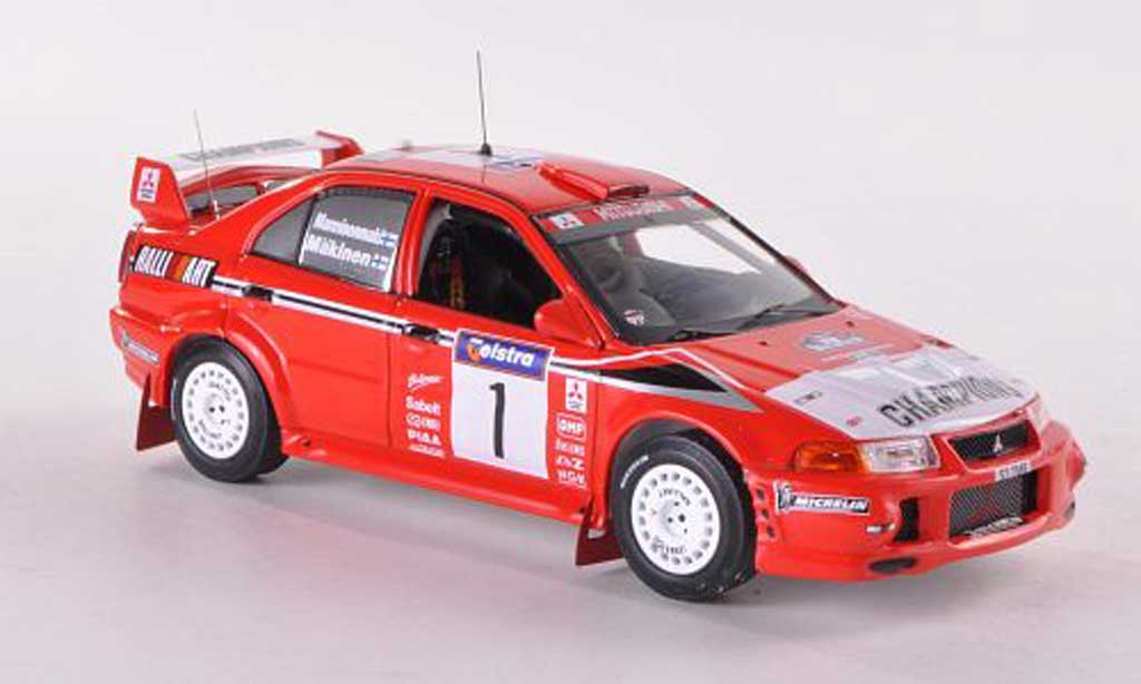 Mitsubishi Lancer Evolution VI 1/43 IXO Evolution VI No.1 Ralliart Champions Rally Australien 1999 T.Makinen/R.Mannisenmaki modellino in miniatura