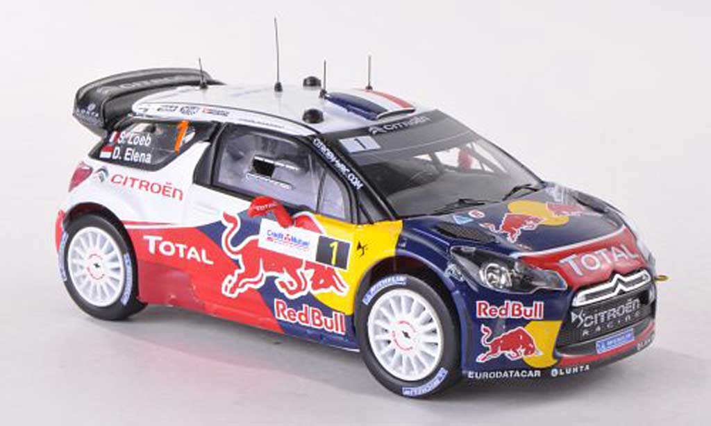 DS Automobiles DS3 WRC 2012 1/43 IXO WRC 2012 No.1 Total Rally de France S.Loeb/D.Elena modellino in miniatura