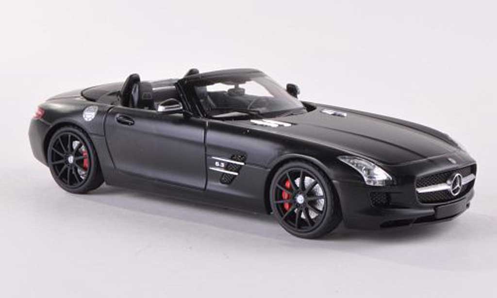 Mercedes SLS 1/43 Schuco AMG Roadster (R197) mattnero modellino in miniatura