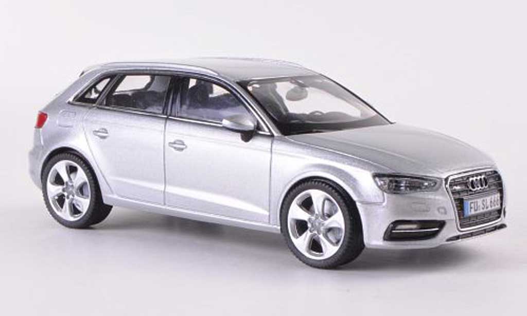 Audi A3 1/43 Schuco Sportback grigio 2012 modellino in miniatura