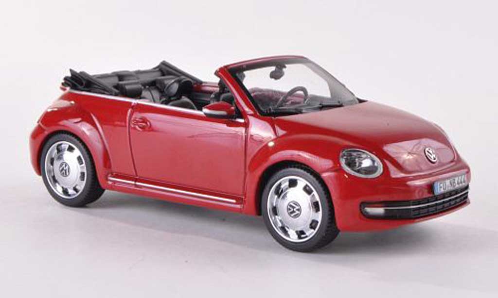 Volkswagen Beetle 1/43 Schuco Cabriolet rosso modellino in miniatura