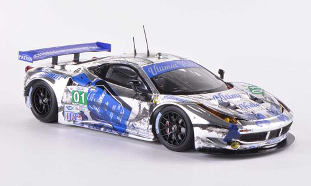 Ferrari 458 Italia GT2 1/43 Fujimi Italia GT2 No.01 Extreme Motorsports Ultimat VodkaPetit Le Mans 2012 modellino in miniatura