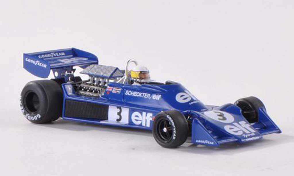 Tyrrell 7 1/43 Spark No.3 elf GP Spanien 196 J.Scheckter modellino in miniatura