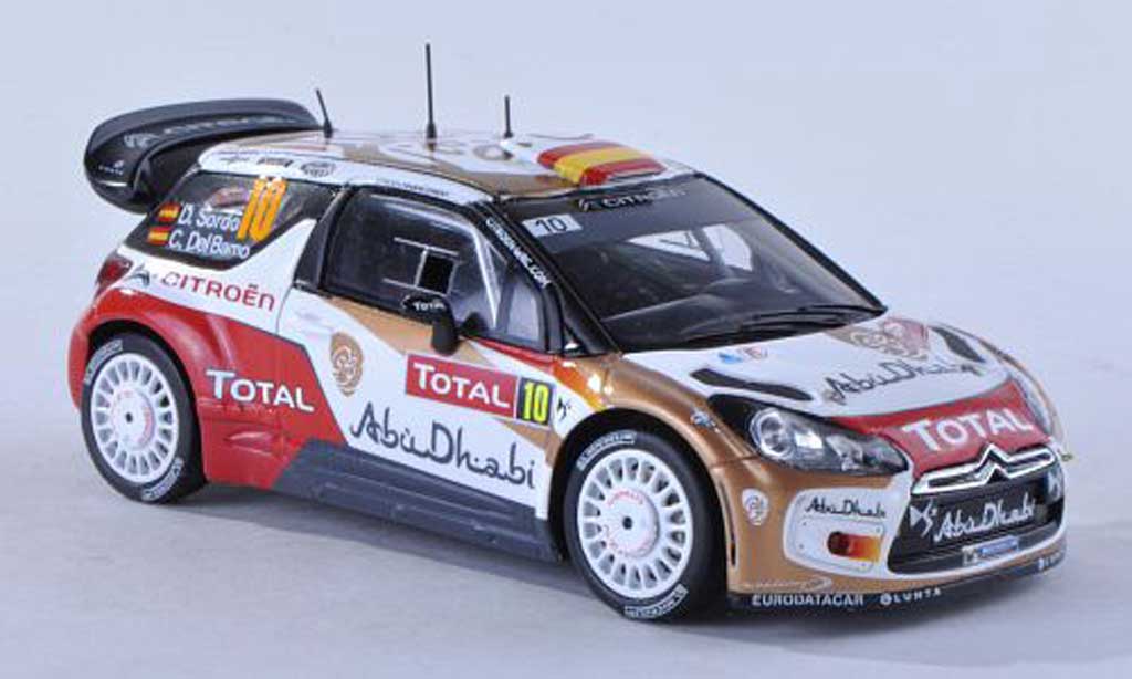 DS Automobiles DS3 WRC 2013 1/43 Spark WRC 2013 No.10 Abu Dhabi Rally Monte Carlo D.Sordo/C.Del Barrio modellino in miniatura
