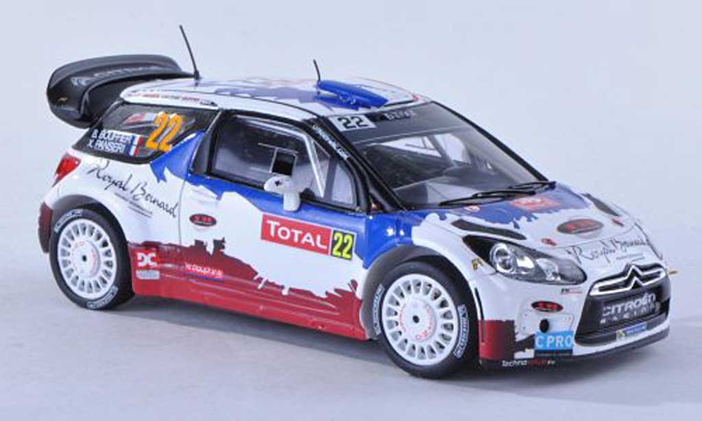 DS Automobiles DS3 WRC 2013 1/43 Spark WRC 2013 No.22 royal Bernard Rally Monte Carlo B.Bouffier/X.Panseri modellino in miniatura