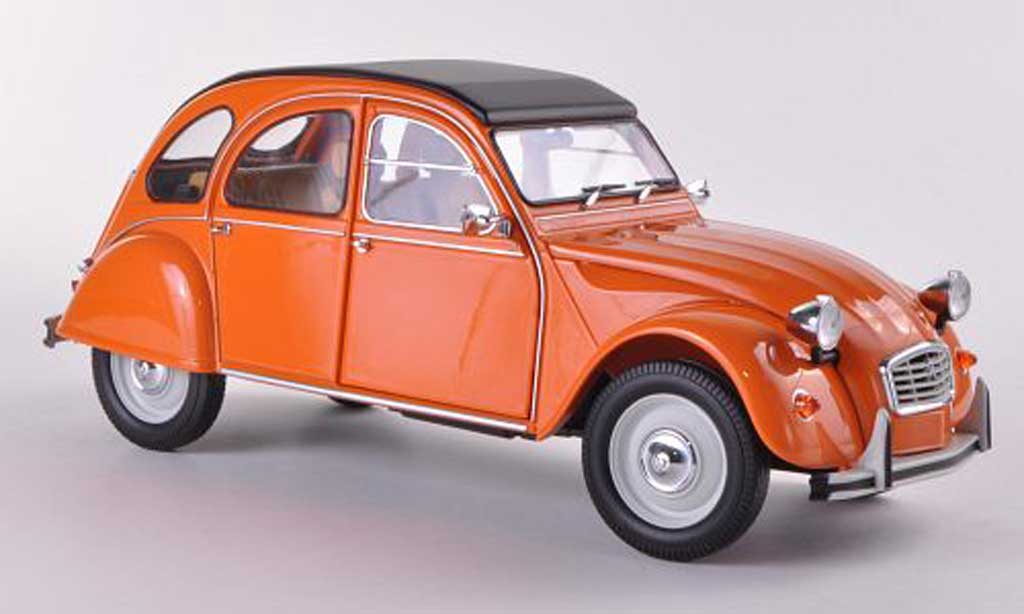 Citroen 2CV 1/18 Minichamps orange 1976 modellino in miniatura