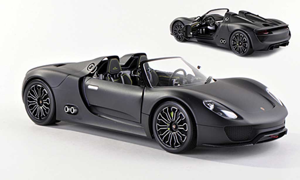 Porsche 918 2010 1/43 Minichamps 2010 Spyder mat-nero modellino in miniatura