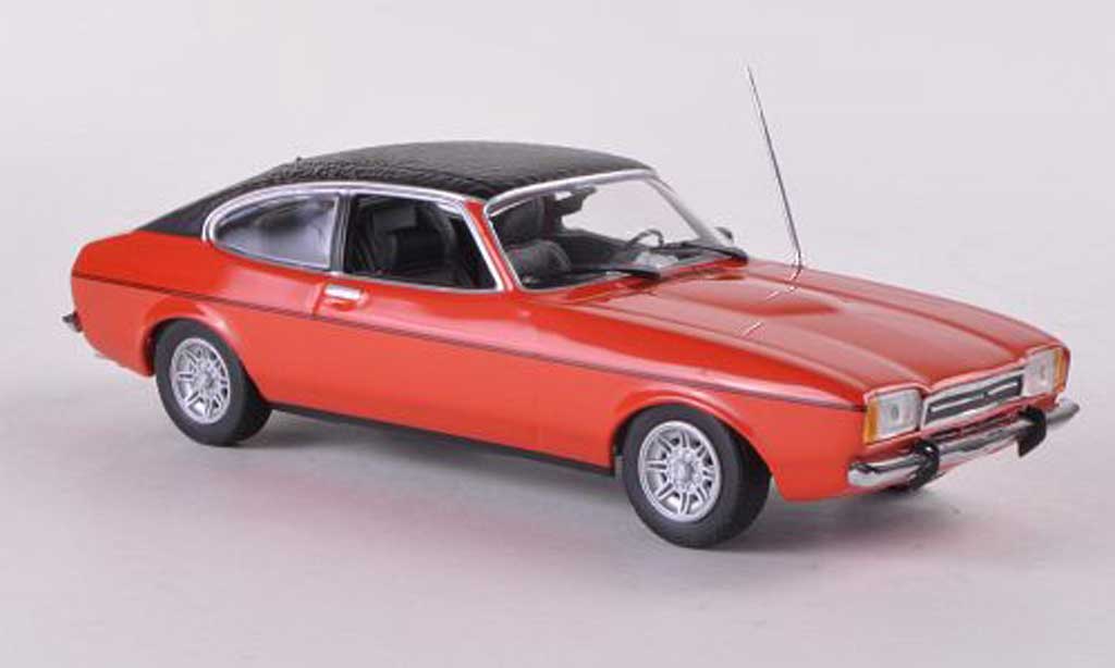 Ford Capri 1/43 Minichamps MkII rosso/mattnero 1974 modellino in miniatura