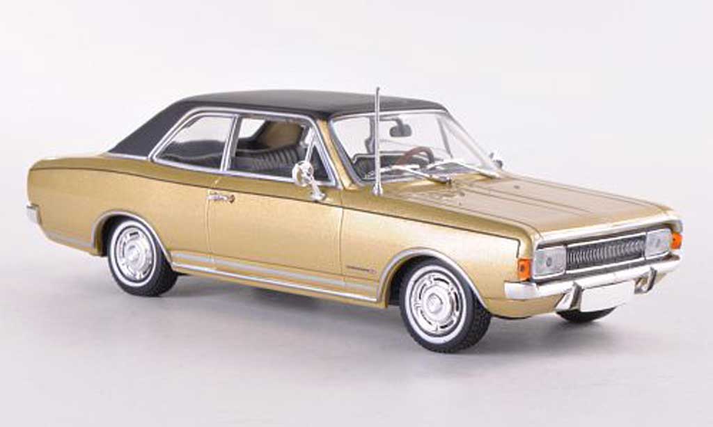 Opel Commodore A 1/43 Minichamps A gold/nero 1966 modellino in miniatura
