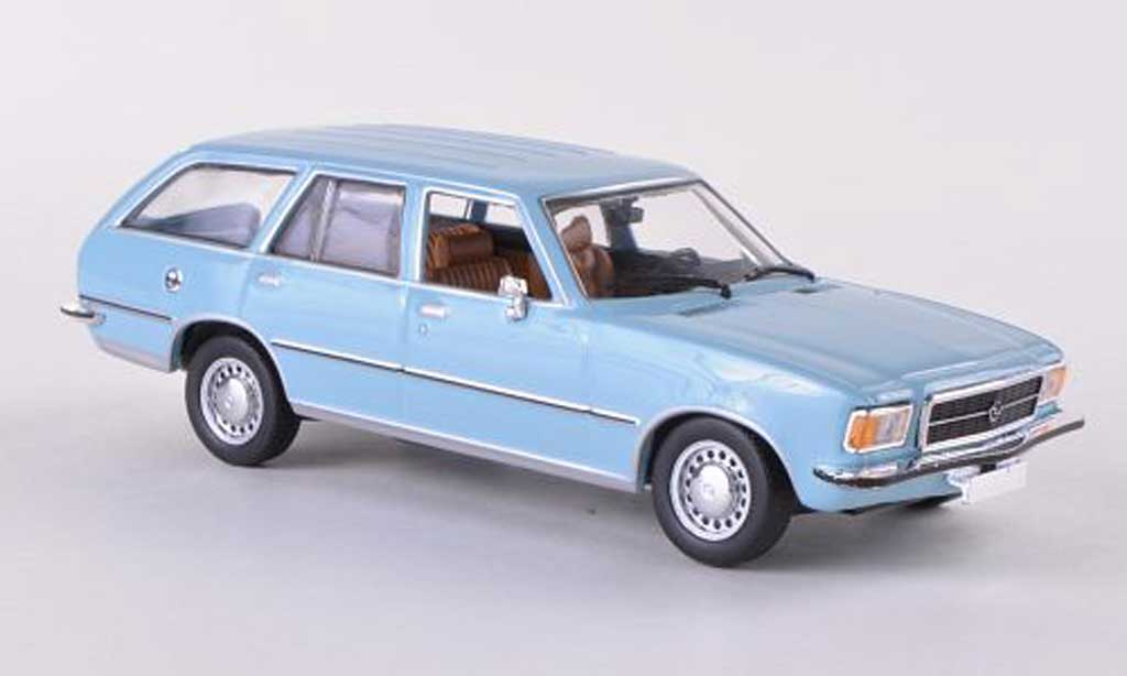 Opel Rekord 1/43 Minichamps D Caravan blu 1975 modellino in miniatura