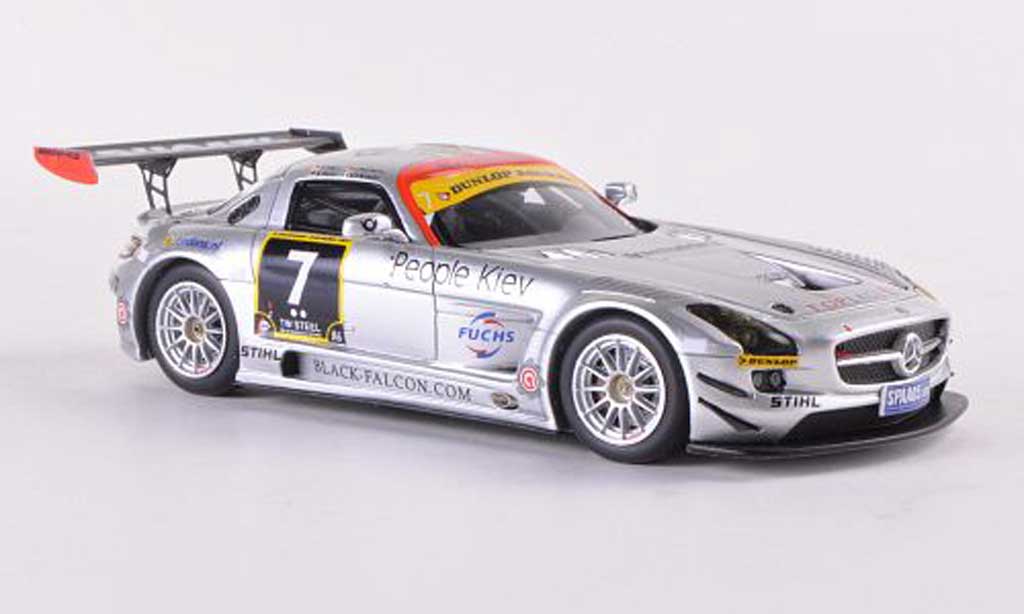 Mercedes SLS 1/43 Minichamps AMG GT3 No.7 Team Black Falcon 24h Dubai 2011 Jager/Seyffarth/Heyer/Breslin modellino in miniatura