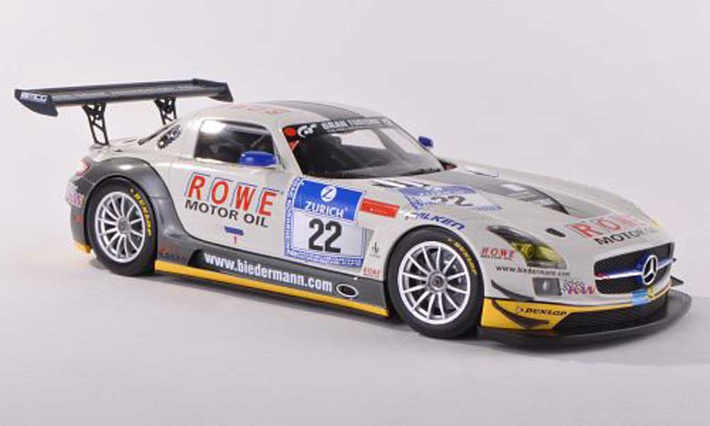 Mercedes SLS 1/18 Minichamps AMG GT3 No.22 Rowe Racing 24h Nuerburgring 2012 Graf/Jager/Roloff/Seyffarth modellino in miniatura