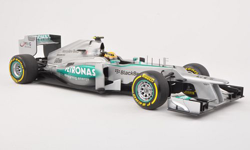 Mercedes F1 2013 1/18 Minichamps 2013 AMG Team No.10 Petronas Presentationsfahrzeug L.Hamilton modellino in miniatura