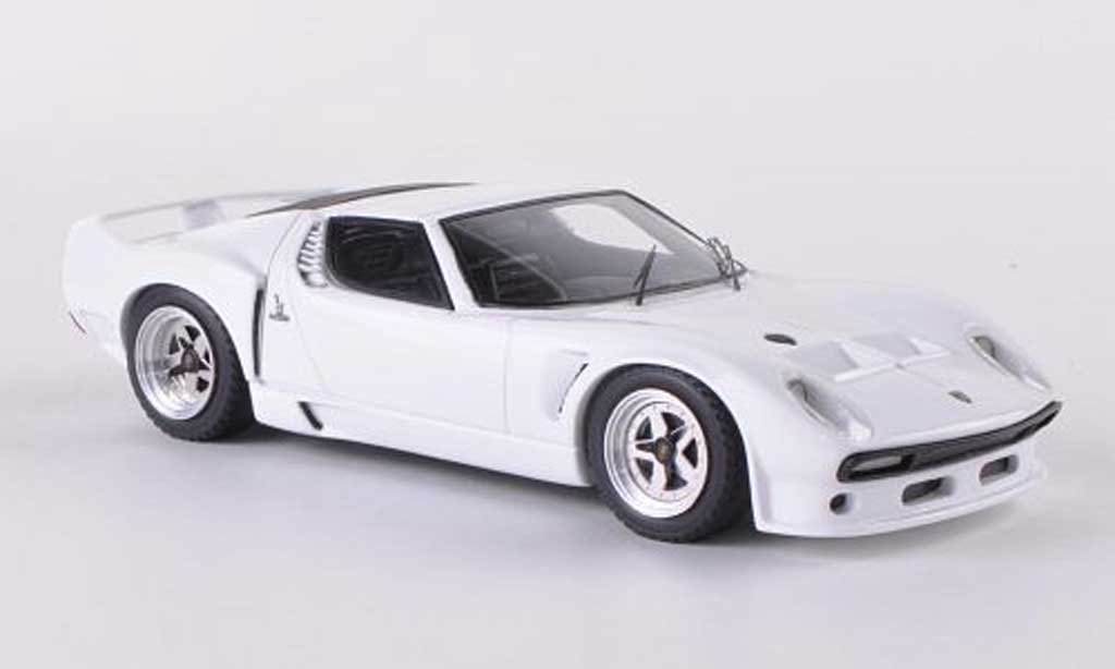 Lamborghini Miura SVJ 1/43 Look Smart SVJ Hard Top bianco 1966 modellino in miniatura