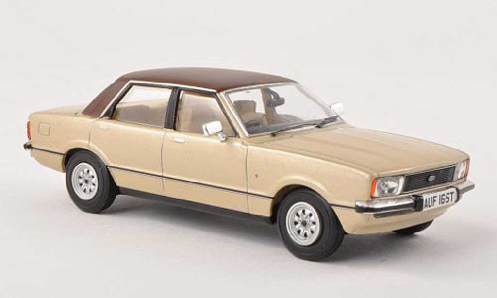 Ford Cortina 1/43 Vanguards MkIV 2.0 Ghia beige/lumineuses-brun RHD modellino in miniatura