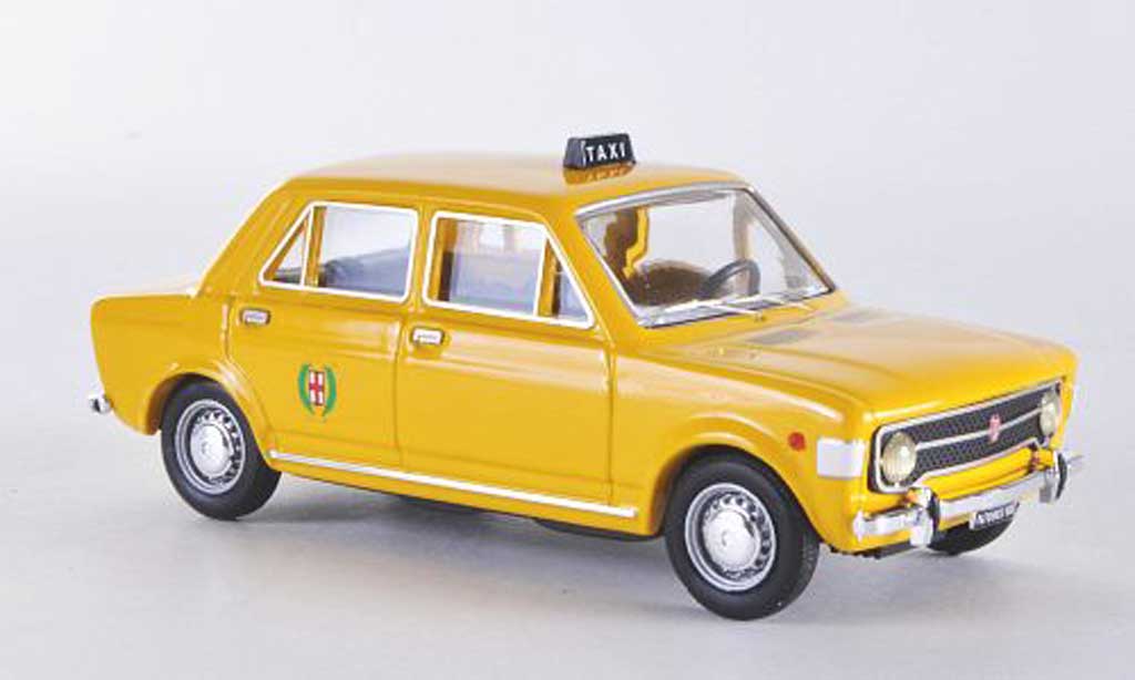 Fiat 128 1/43 Rio 4 turig Taxi Giallo Milano 1971 modellino in miniatura