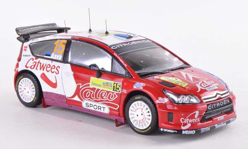 Citroen C4 WRC 1/43 IXO WRC No.15 Kalev Sport Rally Griechenland 2008 U.Aava/K.Sikk modellino in miniatura