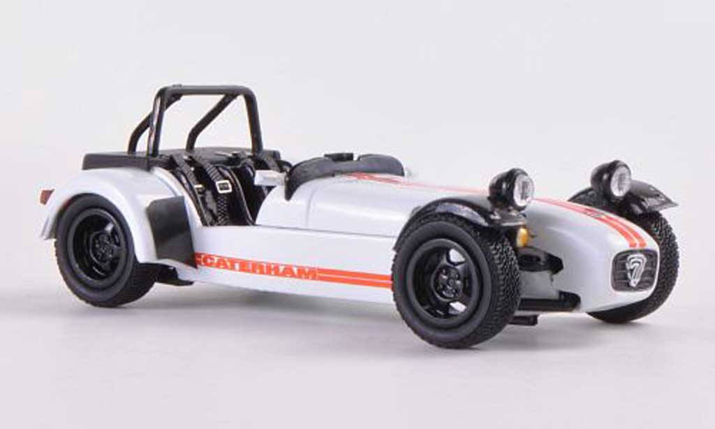 Caterham Super Seven 1/43 Kyosho JPE bianco/orange modellino in miniatura