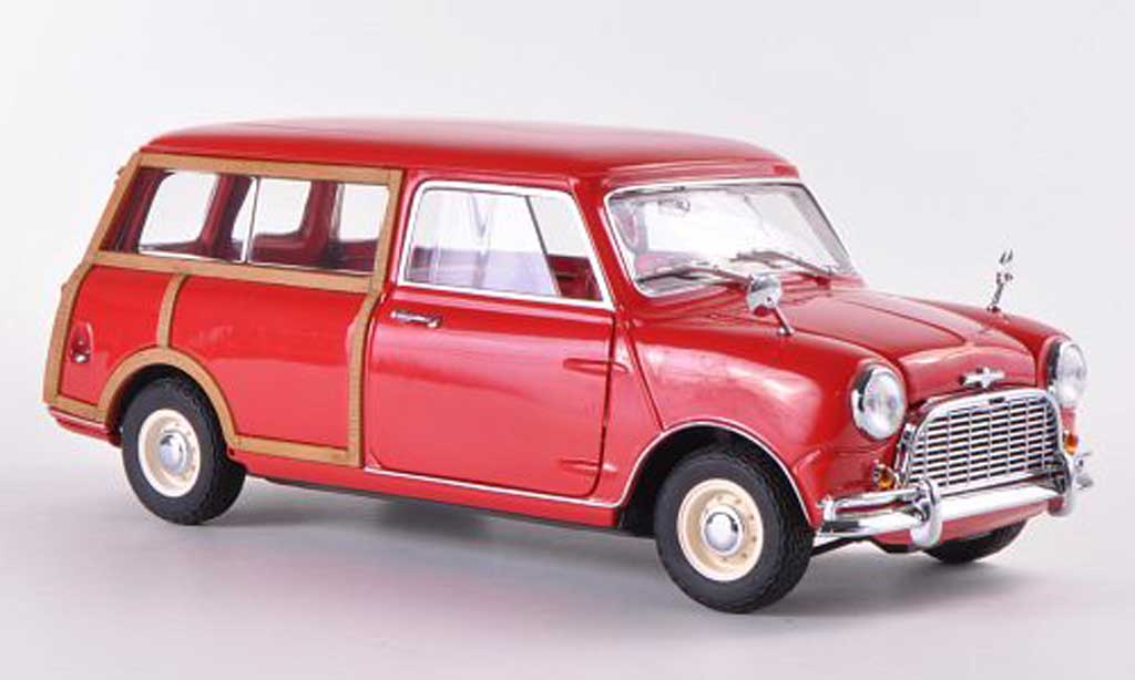 Austin Mini Morris 1/18 Kyosho Morris Morris Traveller rosso RHD modellino in miniatura