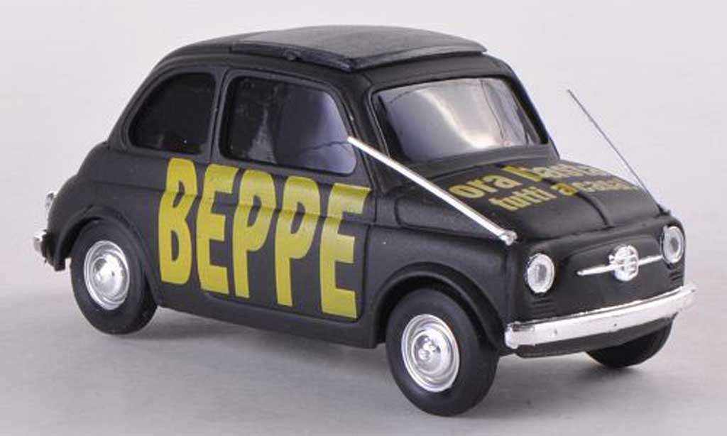 Fiat 500 Brums 1/43 Brumm Brums BEBBE ora basta tutti a casa nero modellino in miniatura
