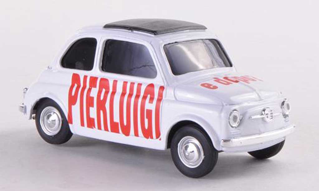 Fiat 500 Brums 1/43 Brumm Brums PIERLUIGI e dopo bianco modellino in miniatura