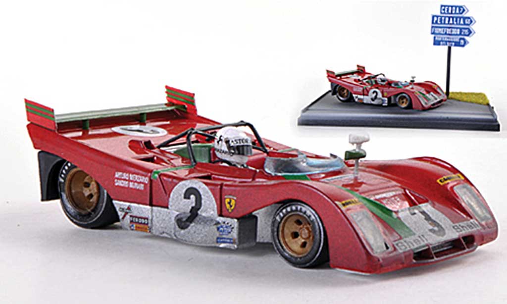 Ferrari 321 1/43 Brumm PB No.3 Targa Florio 1972 A.Merzario / S.Munari modellino in miniatura