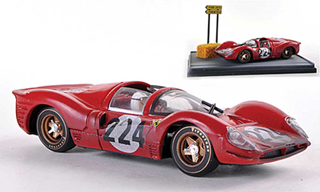 Ferrari 330 P4 1/43 Brumm P4 No.224 Nino Vaccarella Targa Florio 1967 modellino in miniatura