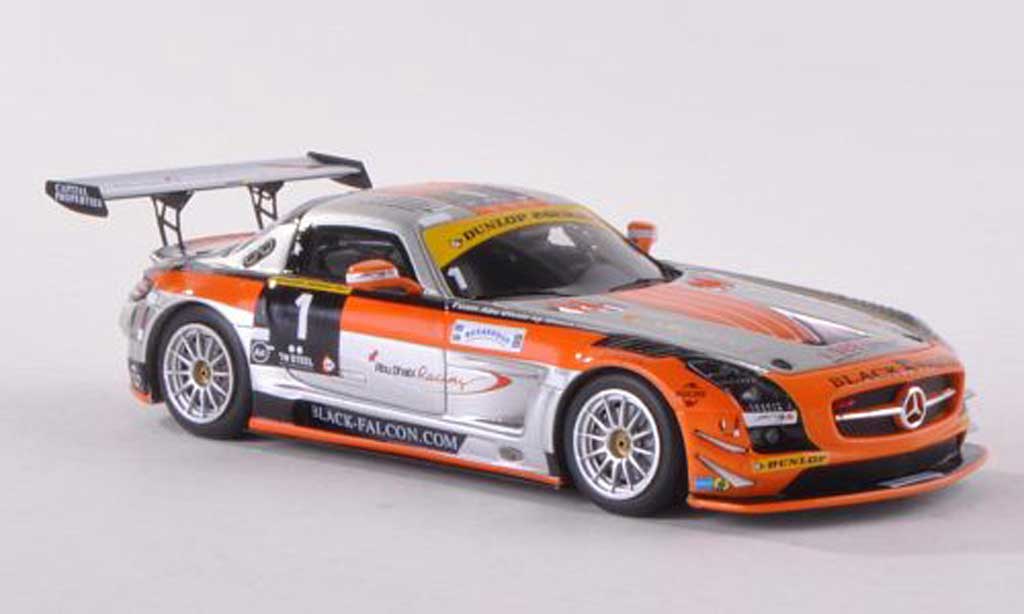 Mercedes SLS 1/43 Spark GT3 No.1 Abu Dhabi Racing 24h Dubai 2013 Al Qubaisi/Schneider/Bleekemolen/Edwards modellino in miniatura