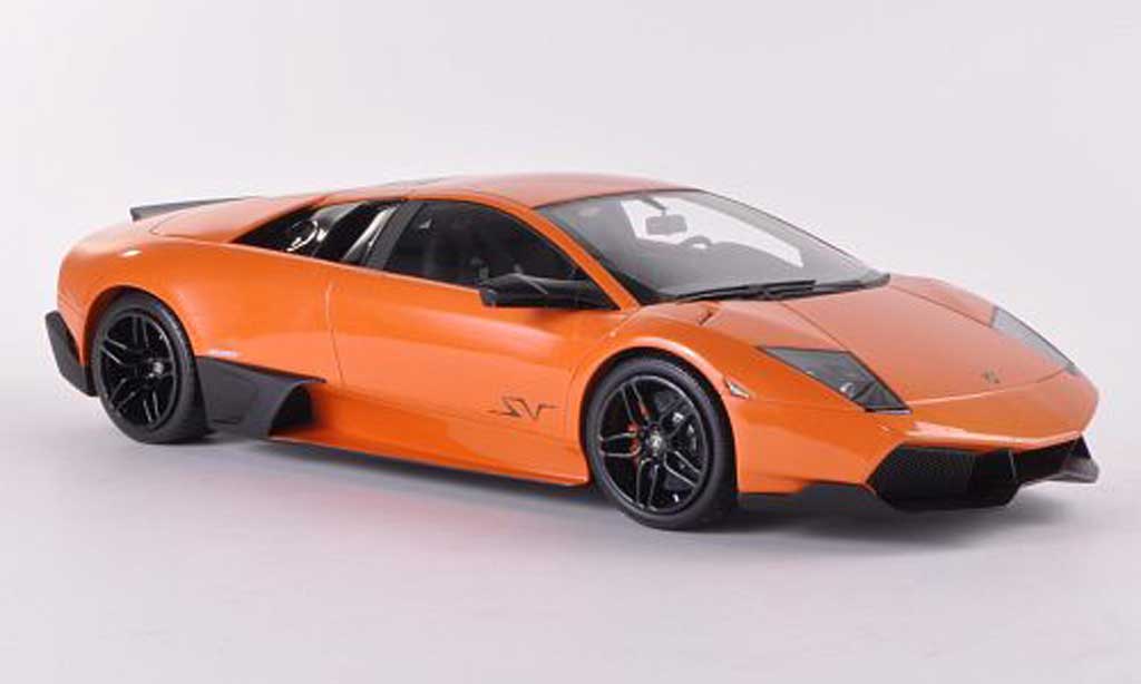 Lamborghini Murcielago LP670 1/18 MR Collection LP670 SV Fixed Wing orange modellino in miniatura