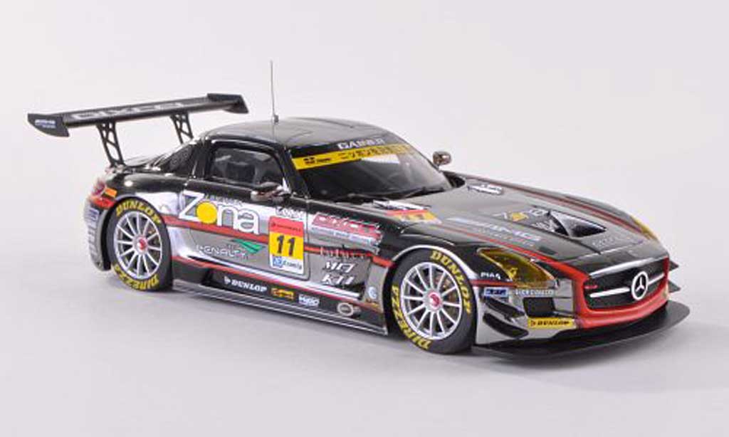 Mercedes SLS 1/43 Ebbro AMG No.11 Gainer Dixcel K.Hiranaka/B.Wirdheim Super GT300 2013 modellino in miniatura