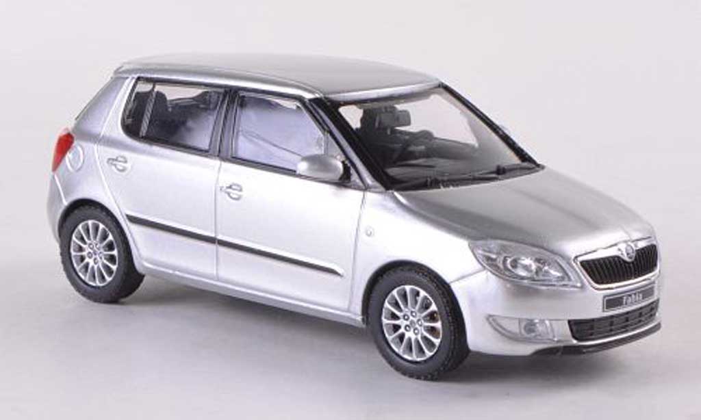 Skoda Fabia II 1/43 Abrex II grigio Facelift 2010 modellino in miniatura