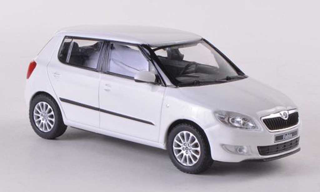 Skoda Fabia II 1/43 Abrex II bianco Facelift 2010 modellino in miniatura