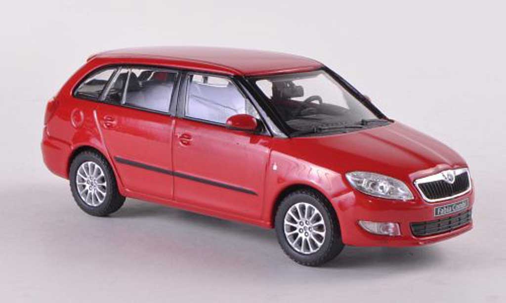 Skoda Fabia II 1/43 Abrex II Combi rosso Facelift 2010 modellino in miniatura