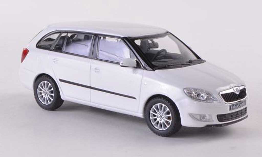 Skoda Fabia II 1/43 Abrex II Combi bianco Facelift 2010 modellino in miniatura