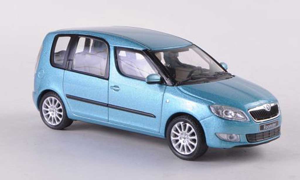 Skoda Roomster 1/43 Abrex blu Facelift 2010 modellino in miniatura