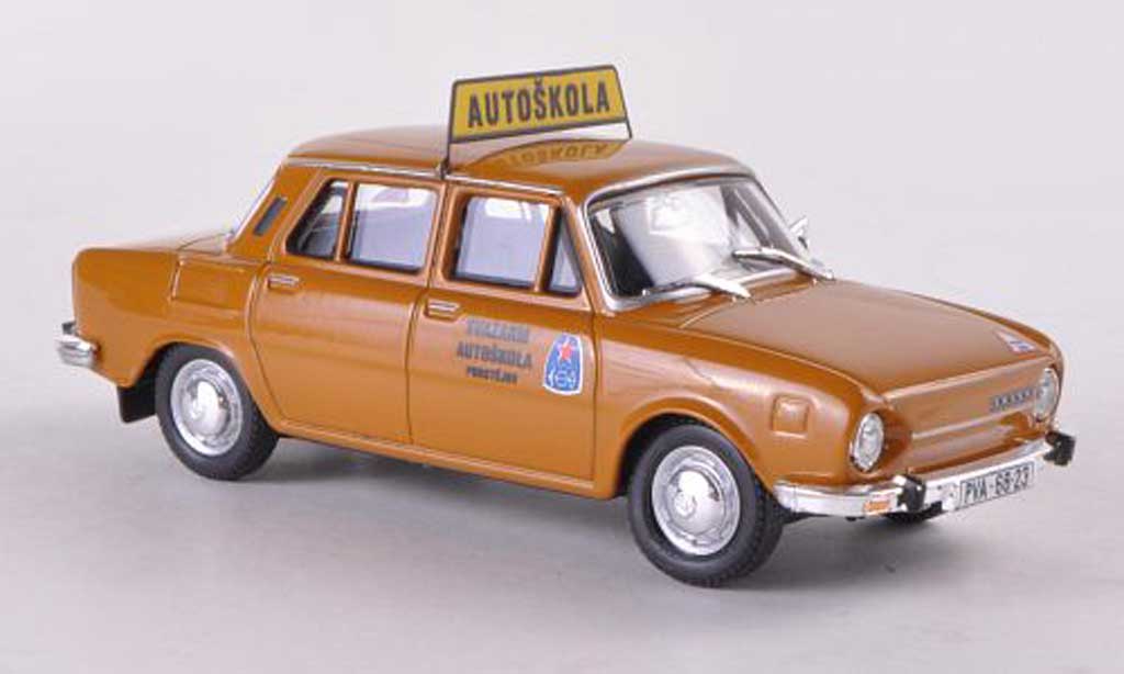 Skoda 110 1/43 Abrex L Autoskola Svazarm Prostejov marroneee modellino in miniatura