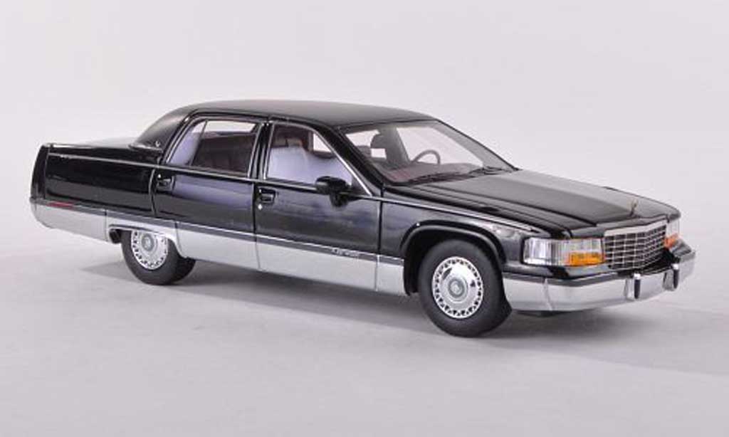 Cadillac Fleetwood Brougham 1/43 American Excellence Brougham nero/lumineuses-nero limitee edition 300 piece 1994 modellino in miniatura